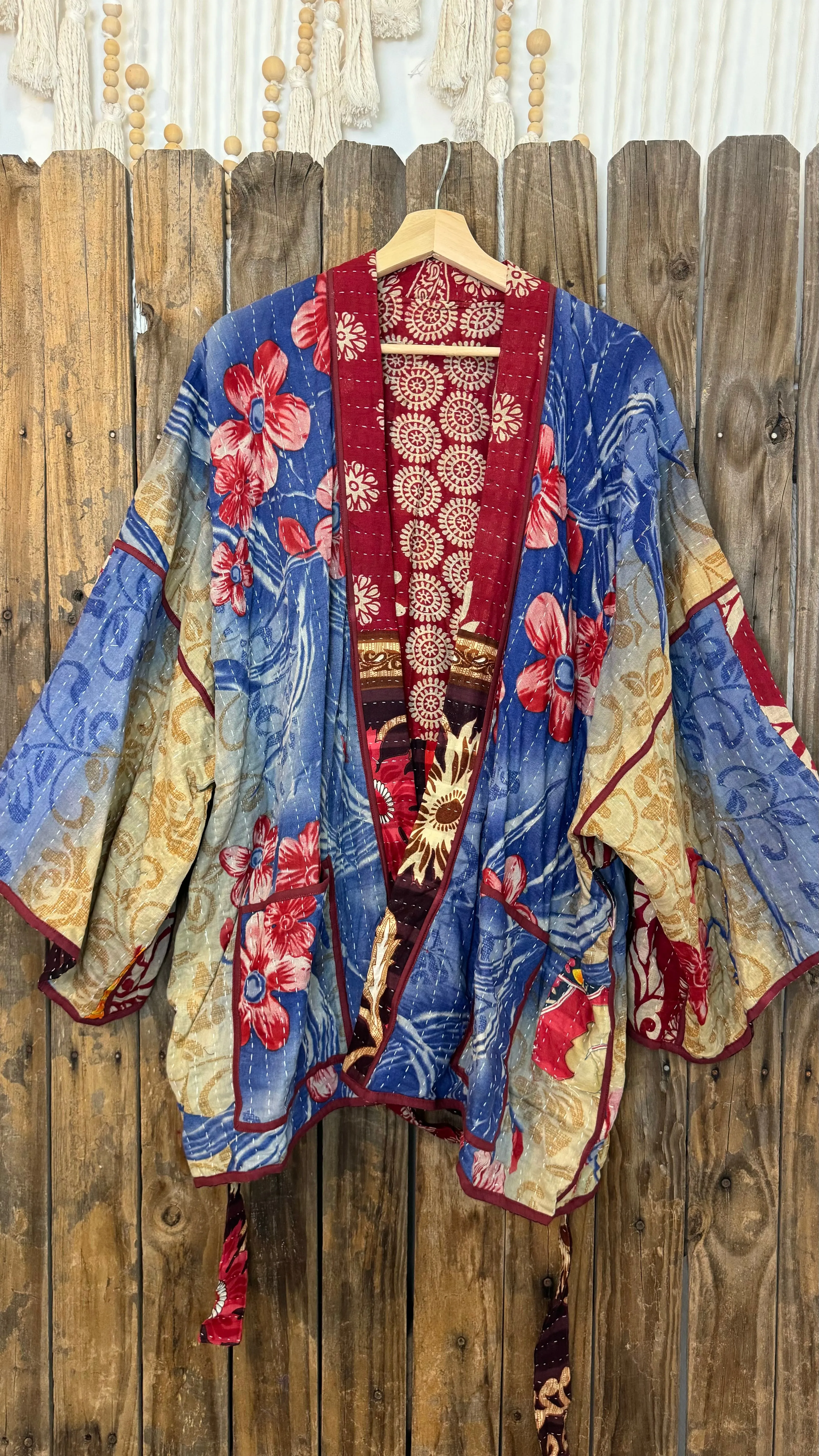 Kantha Reversible Kimono Coat - 009