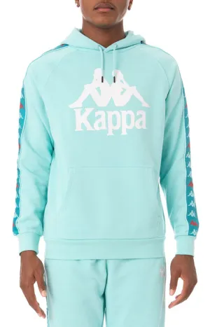 Kappa 222 Banda Hurtado 3 Green Water/Blue Peacock Pullover Hoodie for Men