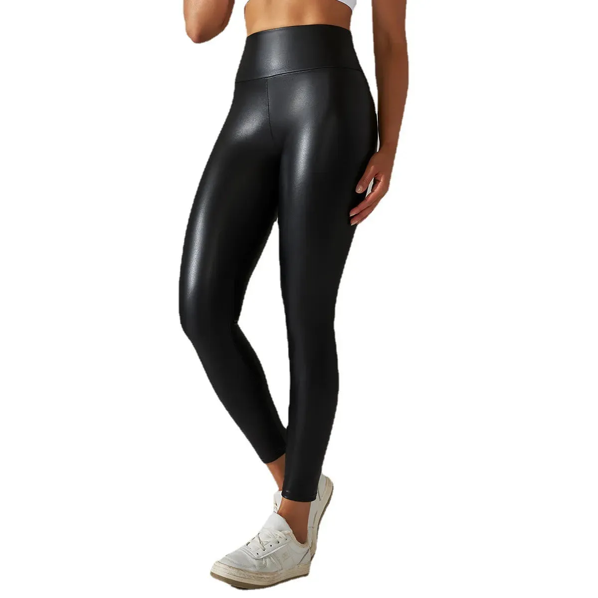 KIKI - Sculpt & Shine Faux Leather Leggings