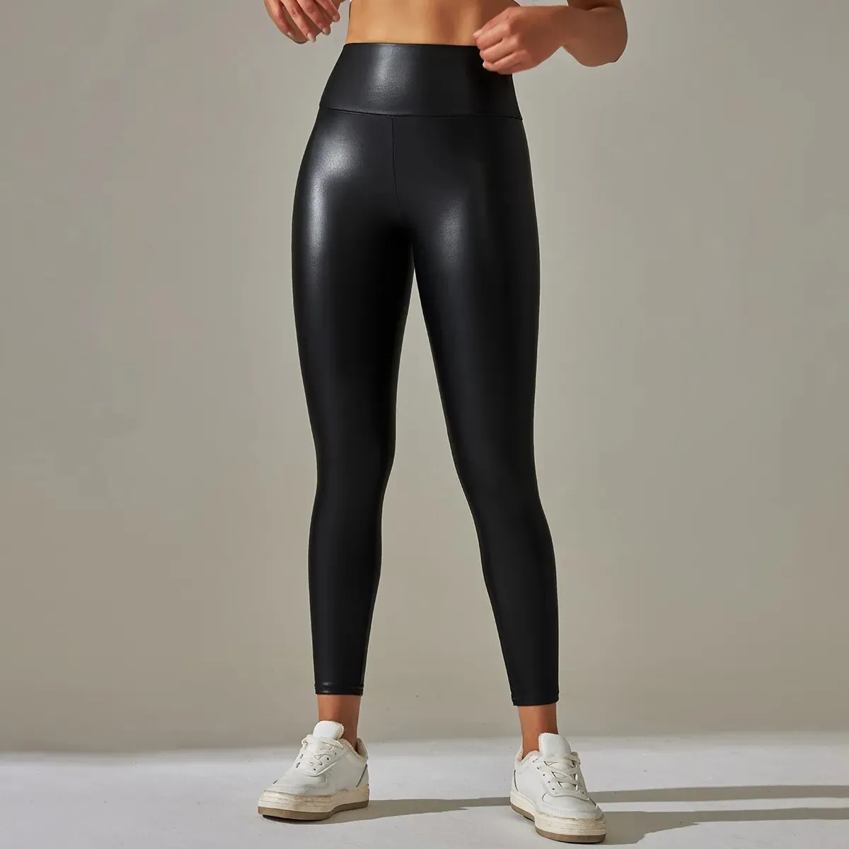 KIKI - Sculpt & Shine Faux Leather Leggings