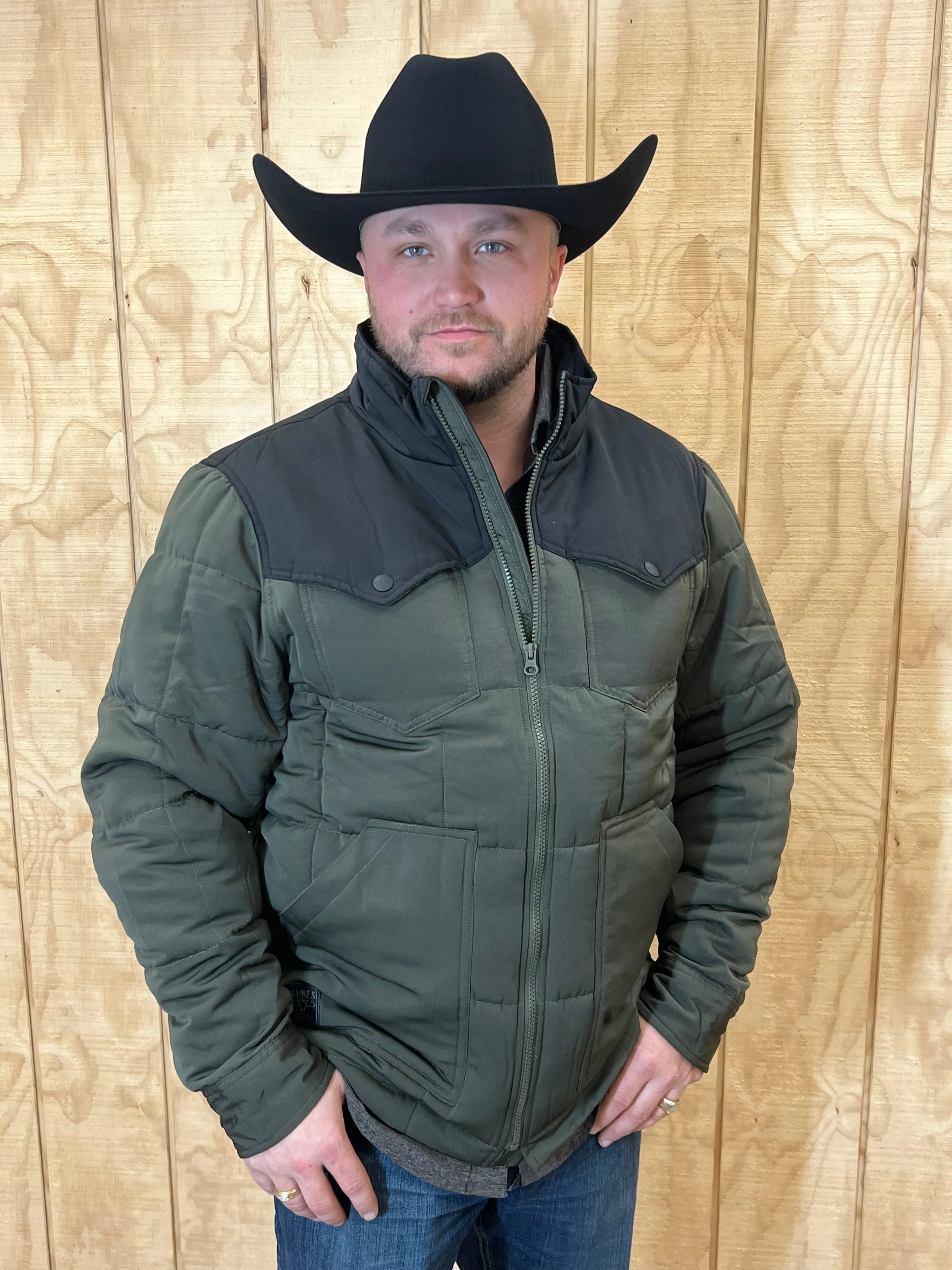 Kimes Ranch Men's Black/Army Green Colt Jacket