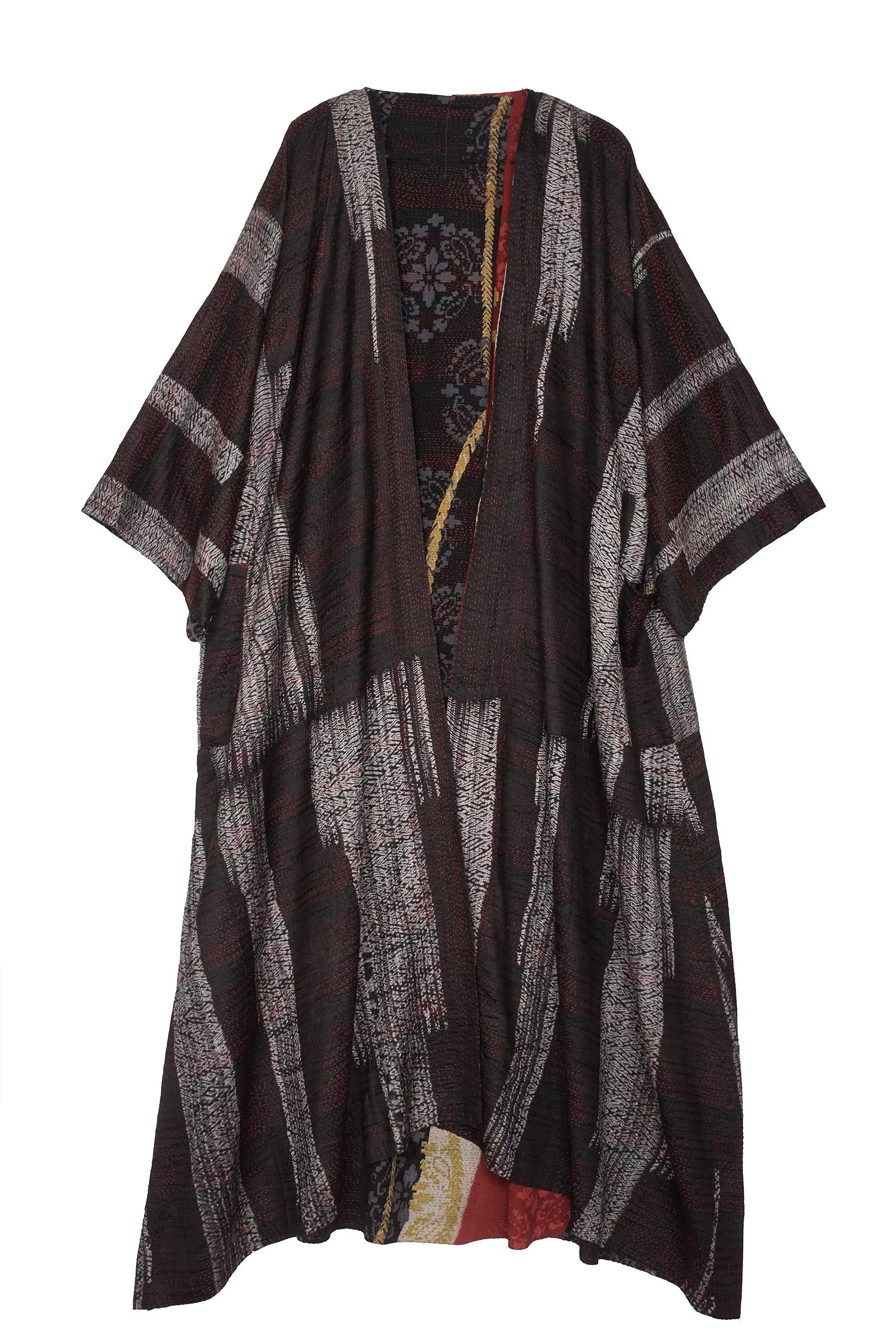 KIMONO PRINT KANTHA KIMONO TALL