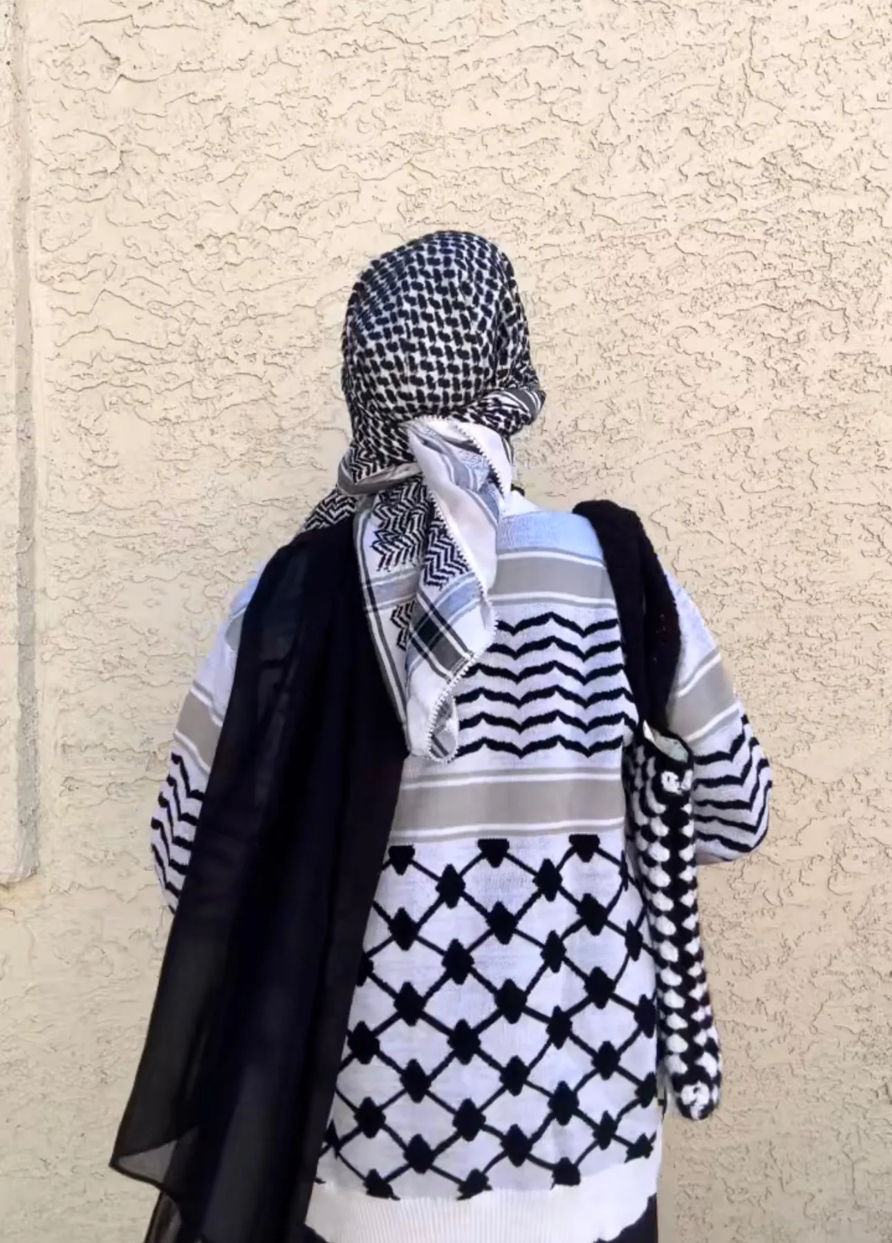 Knitted Keffiyeh Sweater