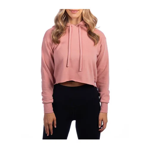 Ladies' Cropped Pullover Hooded Sweatshirt