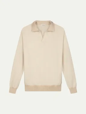 Light Beige Jacquard Polo