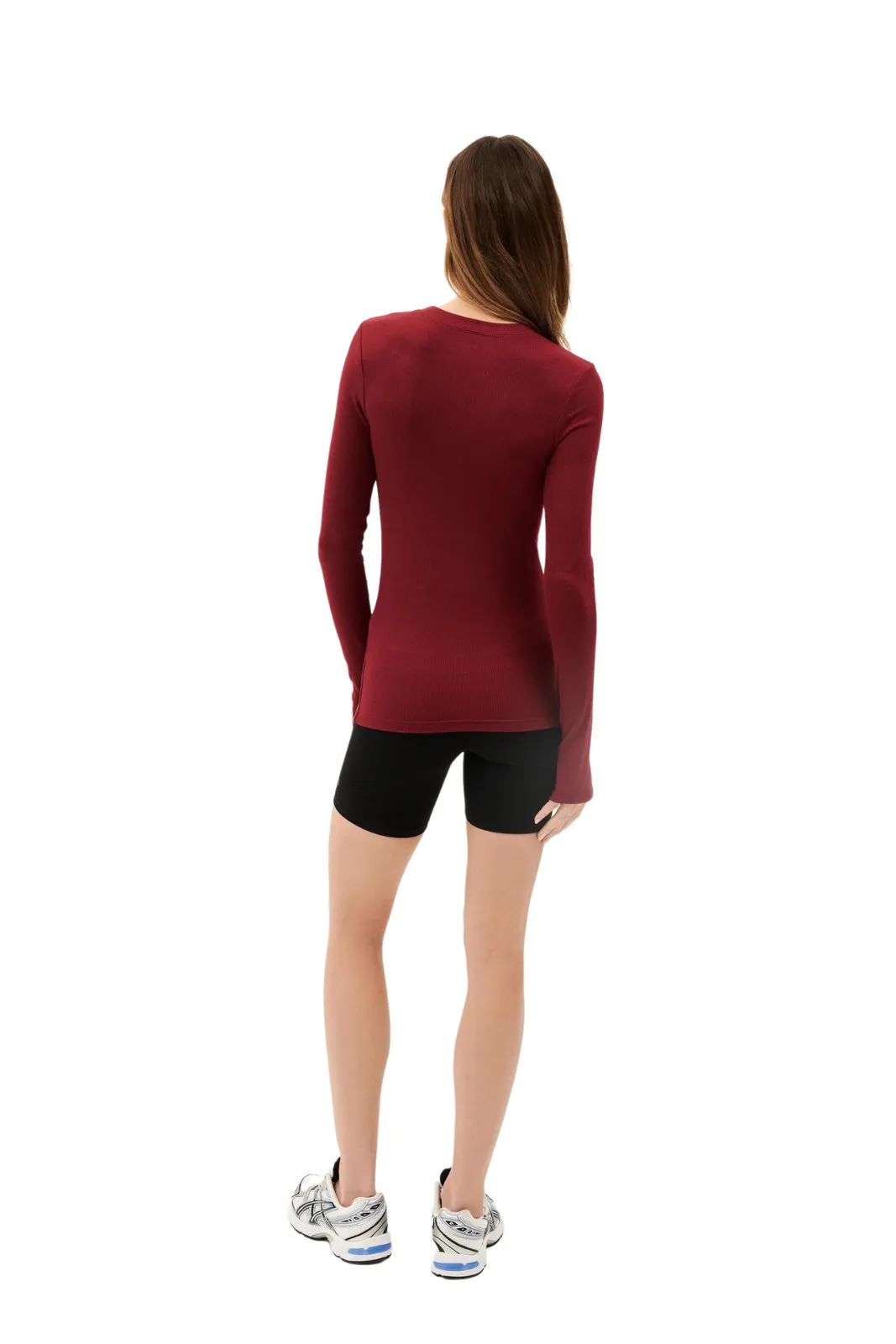 Louise Rib Long Sleeve, Bordeaux