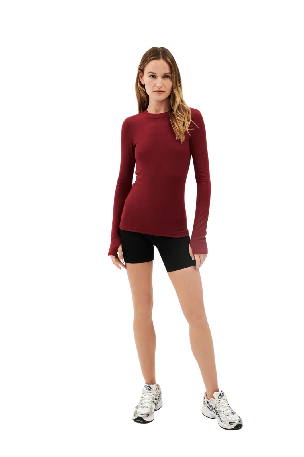 Louise Rib Long Sleeve, Bordeaux