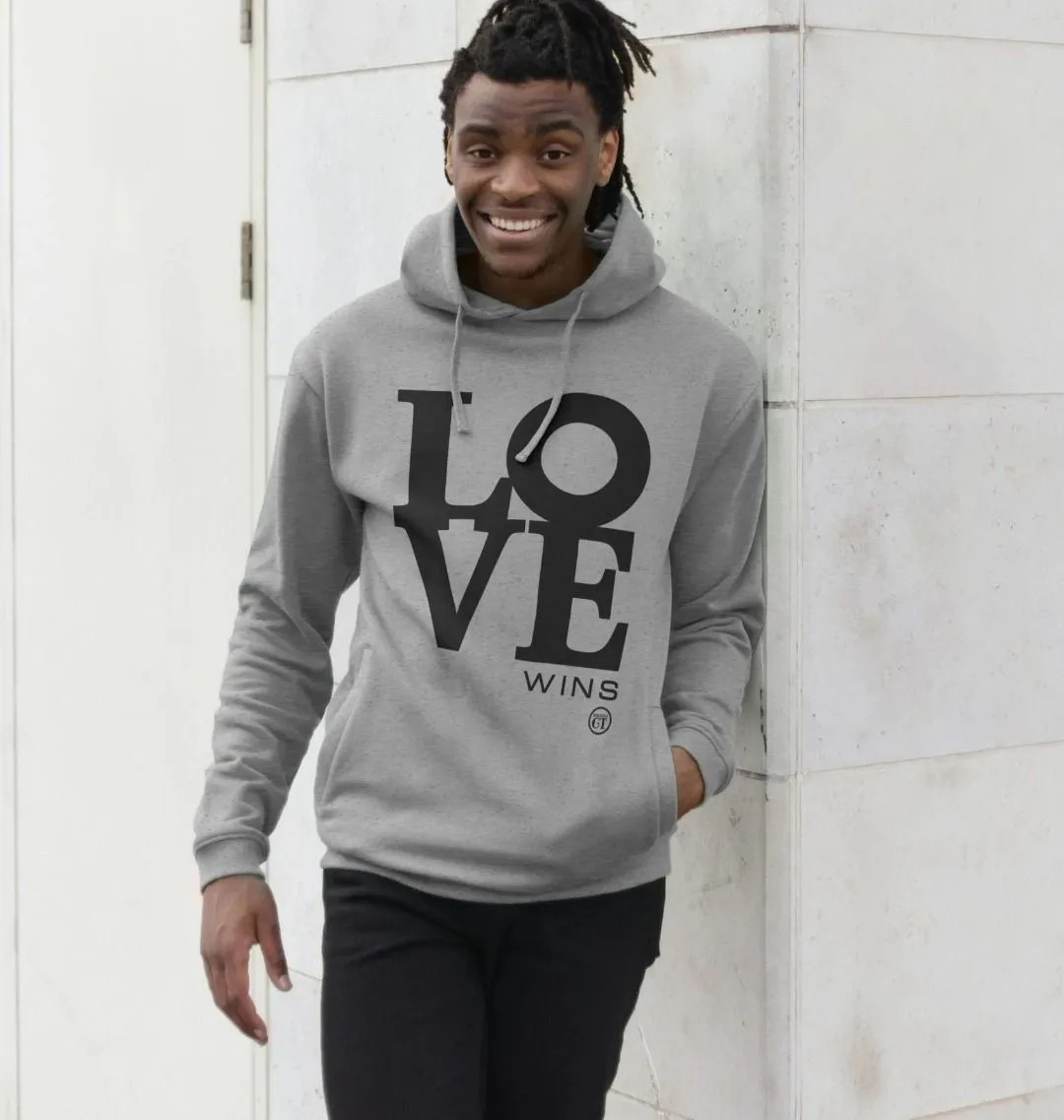 Loved Up Hoodie, Blue, Grey.  100% organic cotton . Free UK post