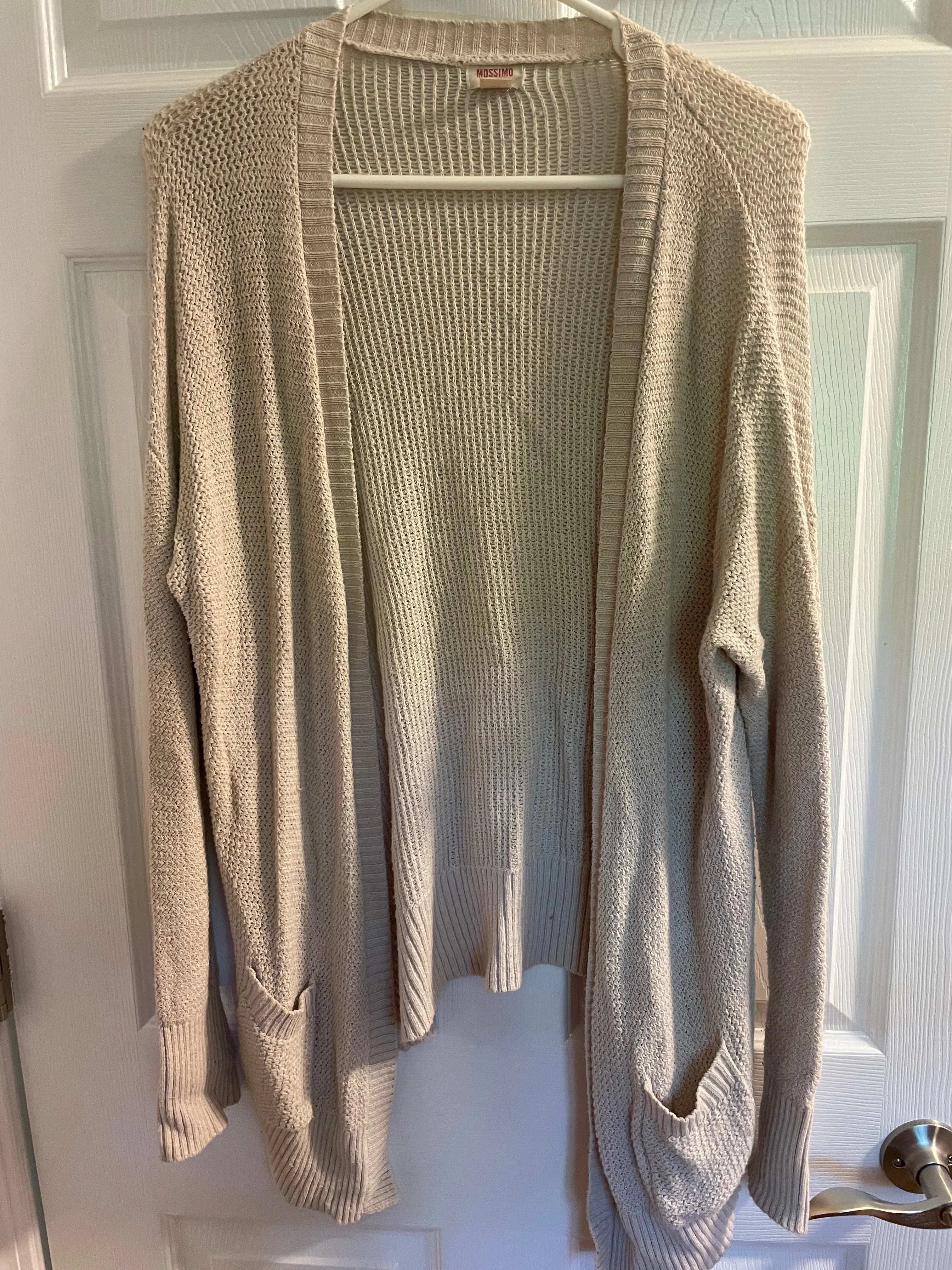 <€€* Womens XXLarge Mossimo Cream Beige Cardigan Sweater