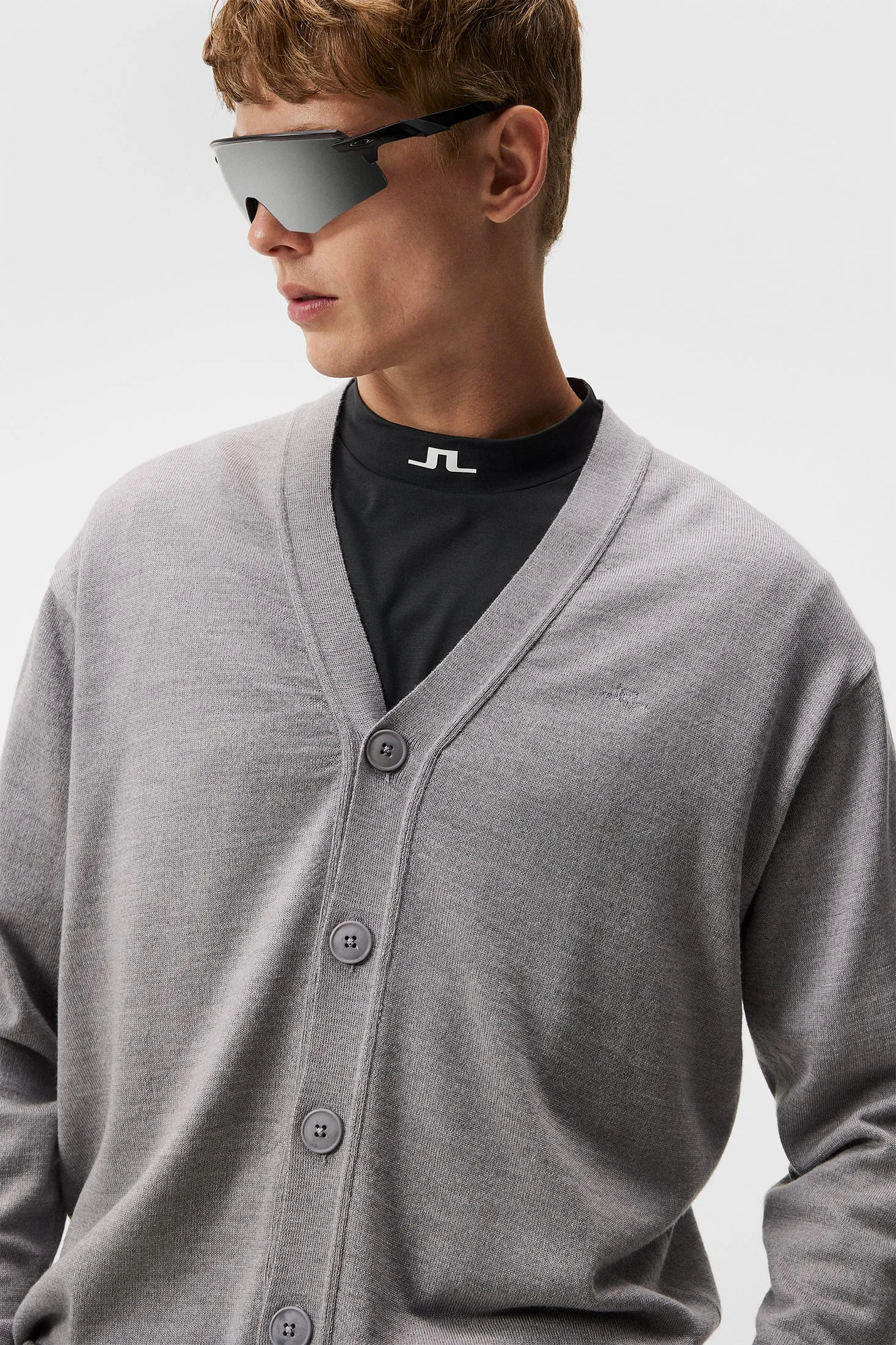 Lucas Knitted Cardigan / Grey Melange