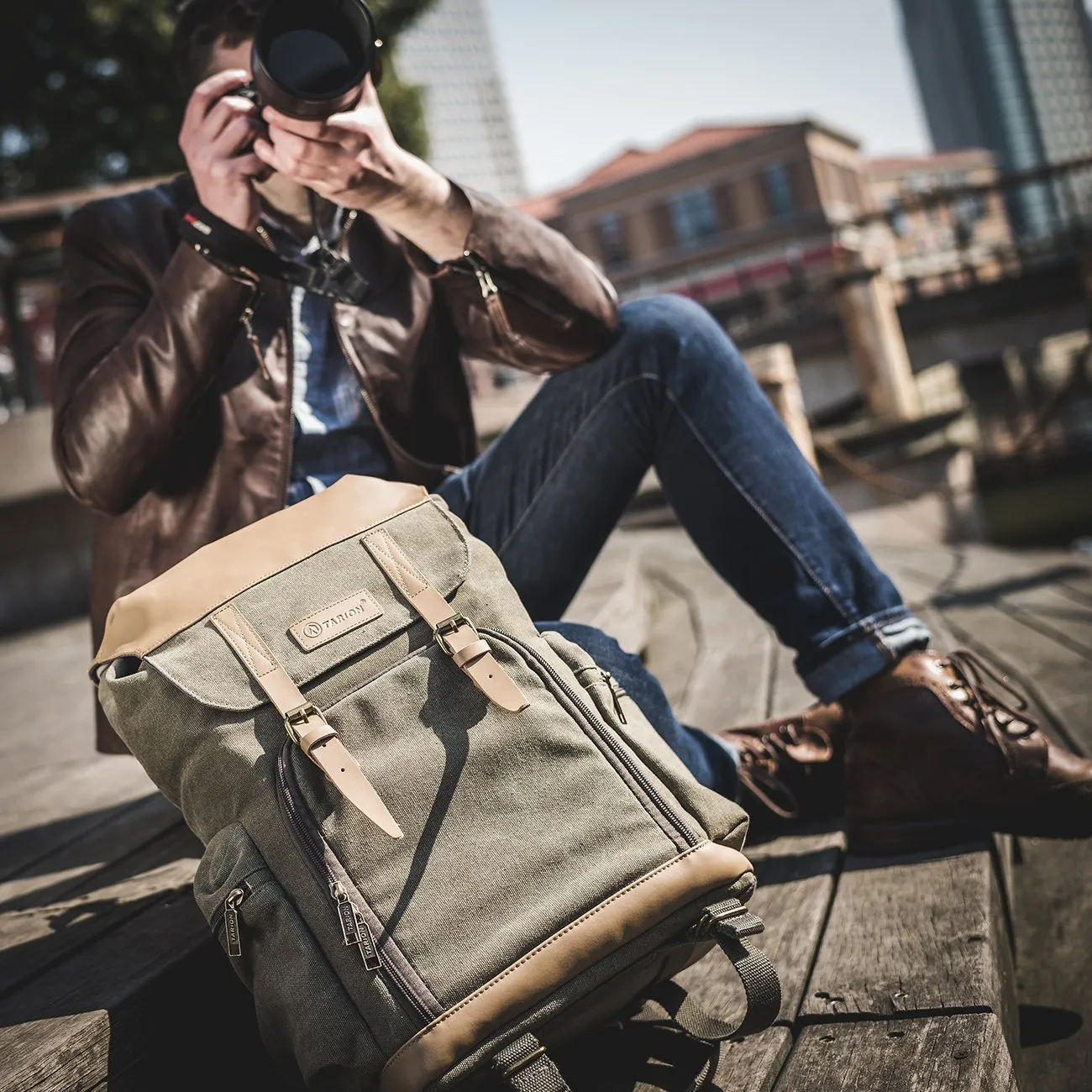 M-02 Canvas Camera Backpack