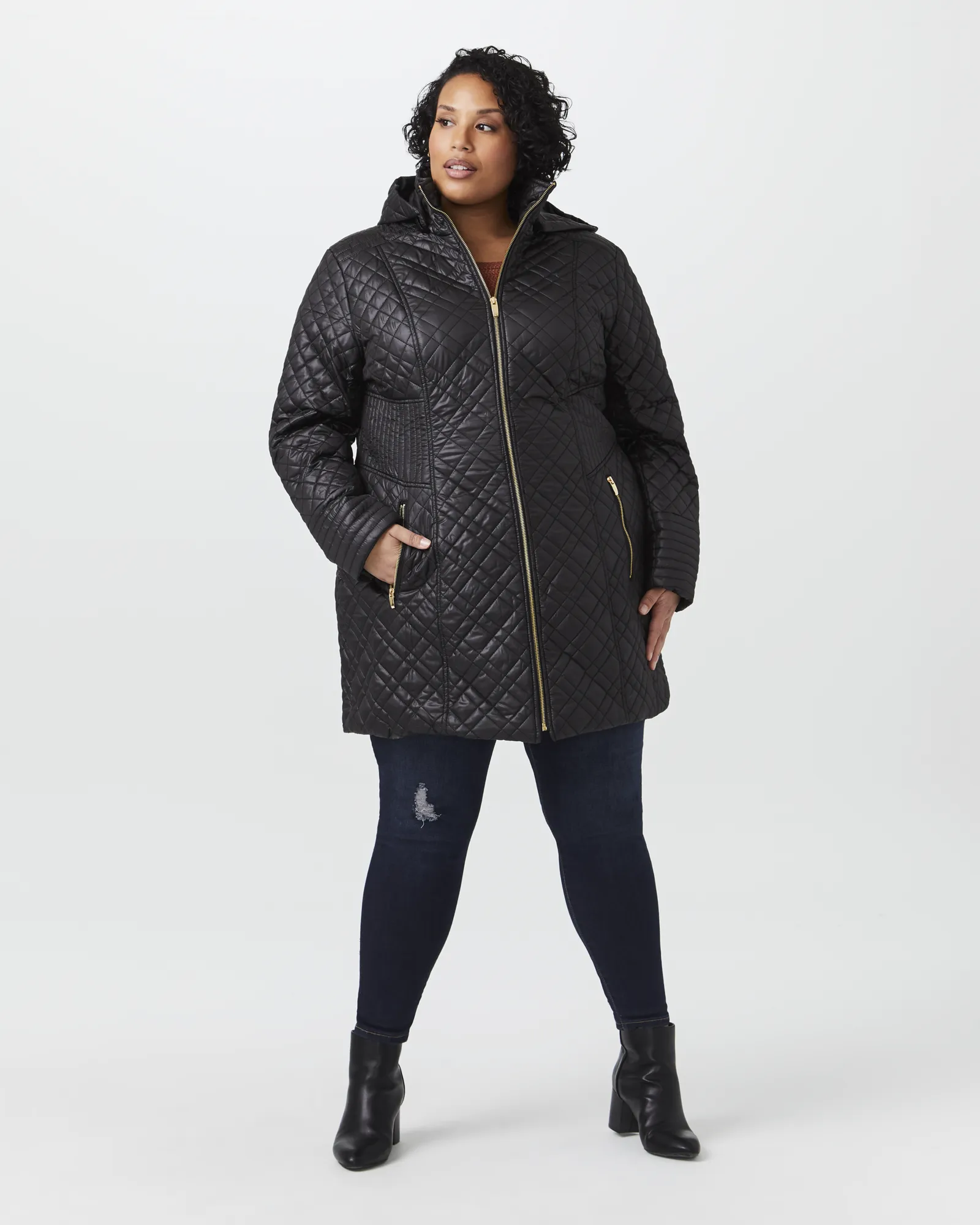 Mackenzie Quilted Coat | Black