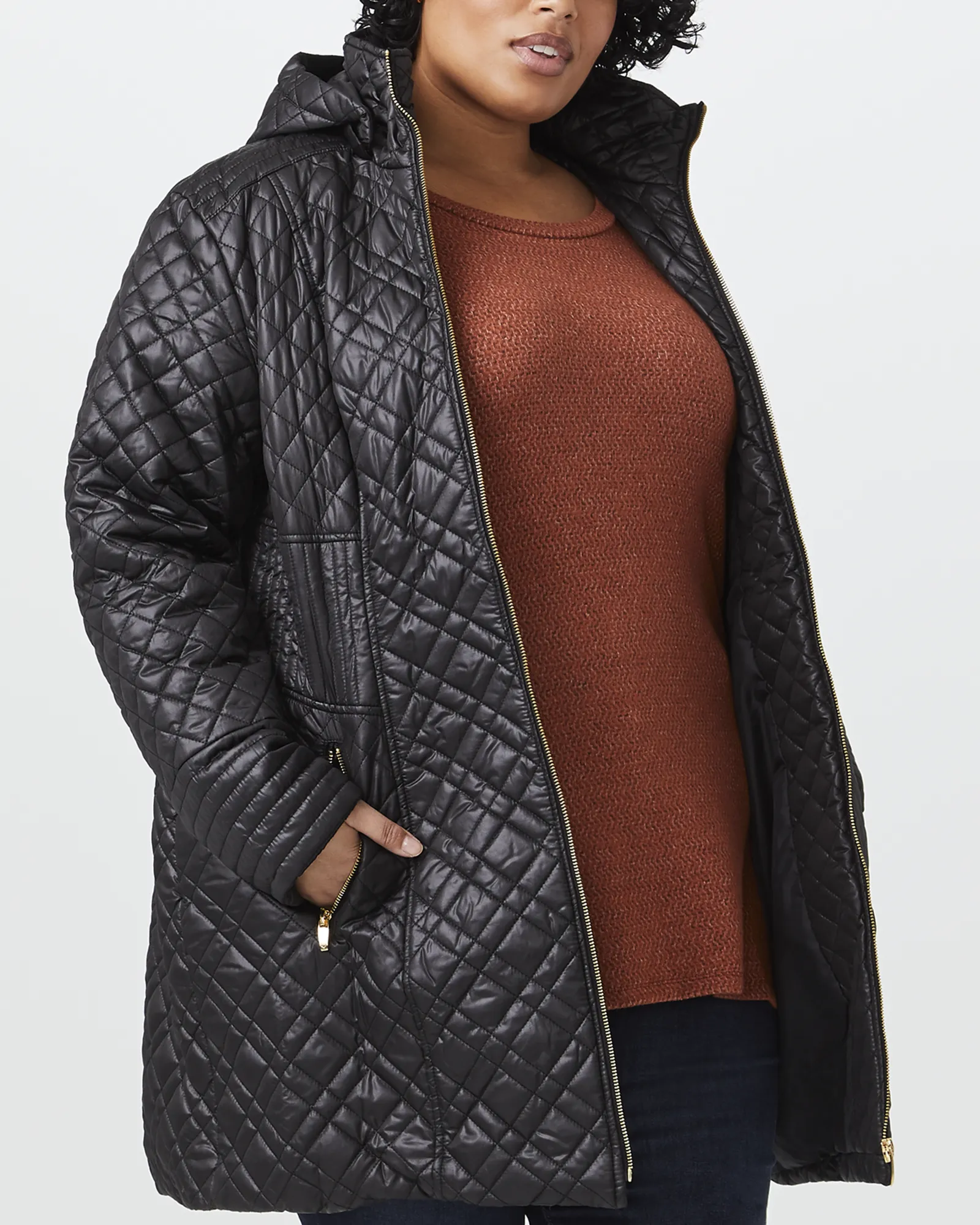 Mackenzie Quilted Coat | Black