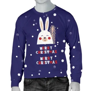 Merry Christmas Bunny Men's Sweater