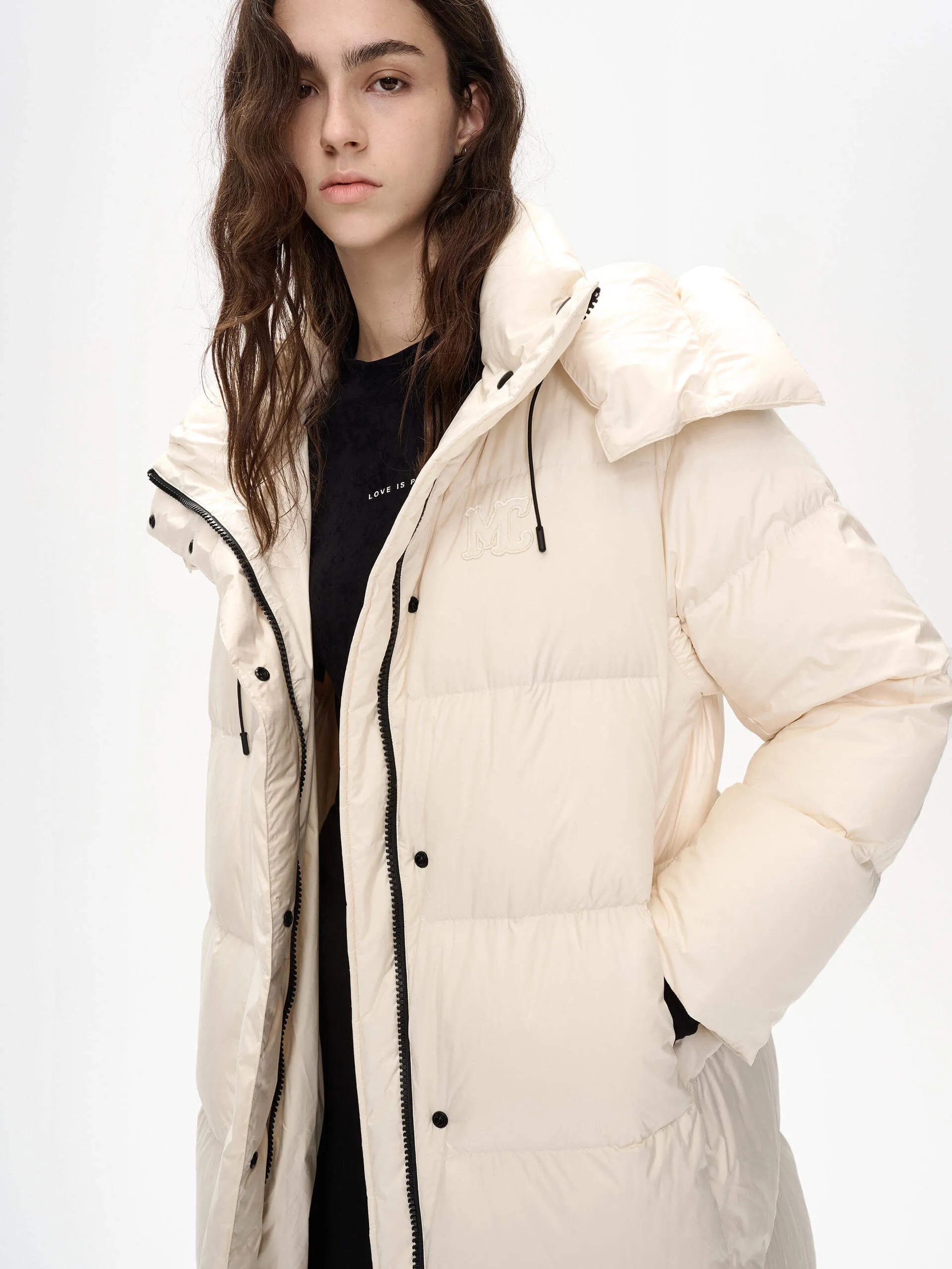 Midi Length Down Puffer Coat