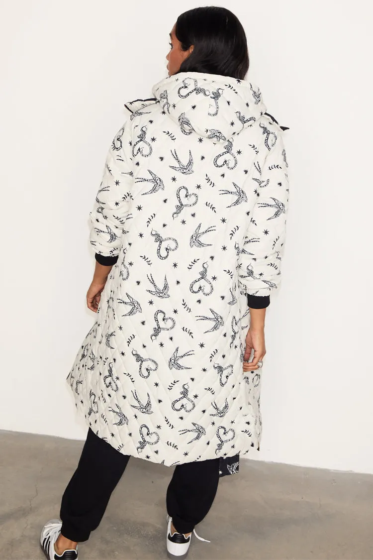 Mono Swallow Romance Reversible Coat