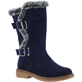 Navy Megan Mid-Calf Boots