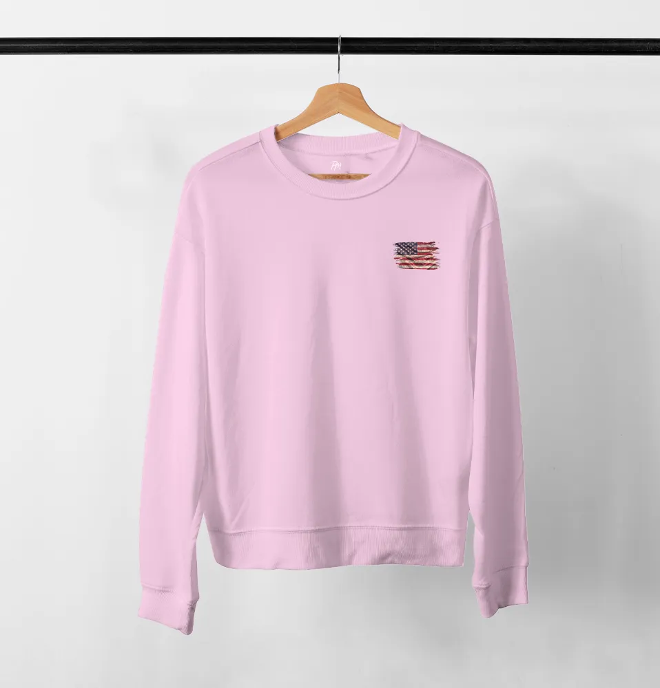 Paul Malone American Flag Crewneck Sweater