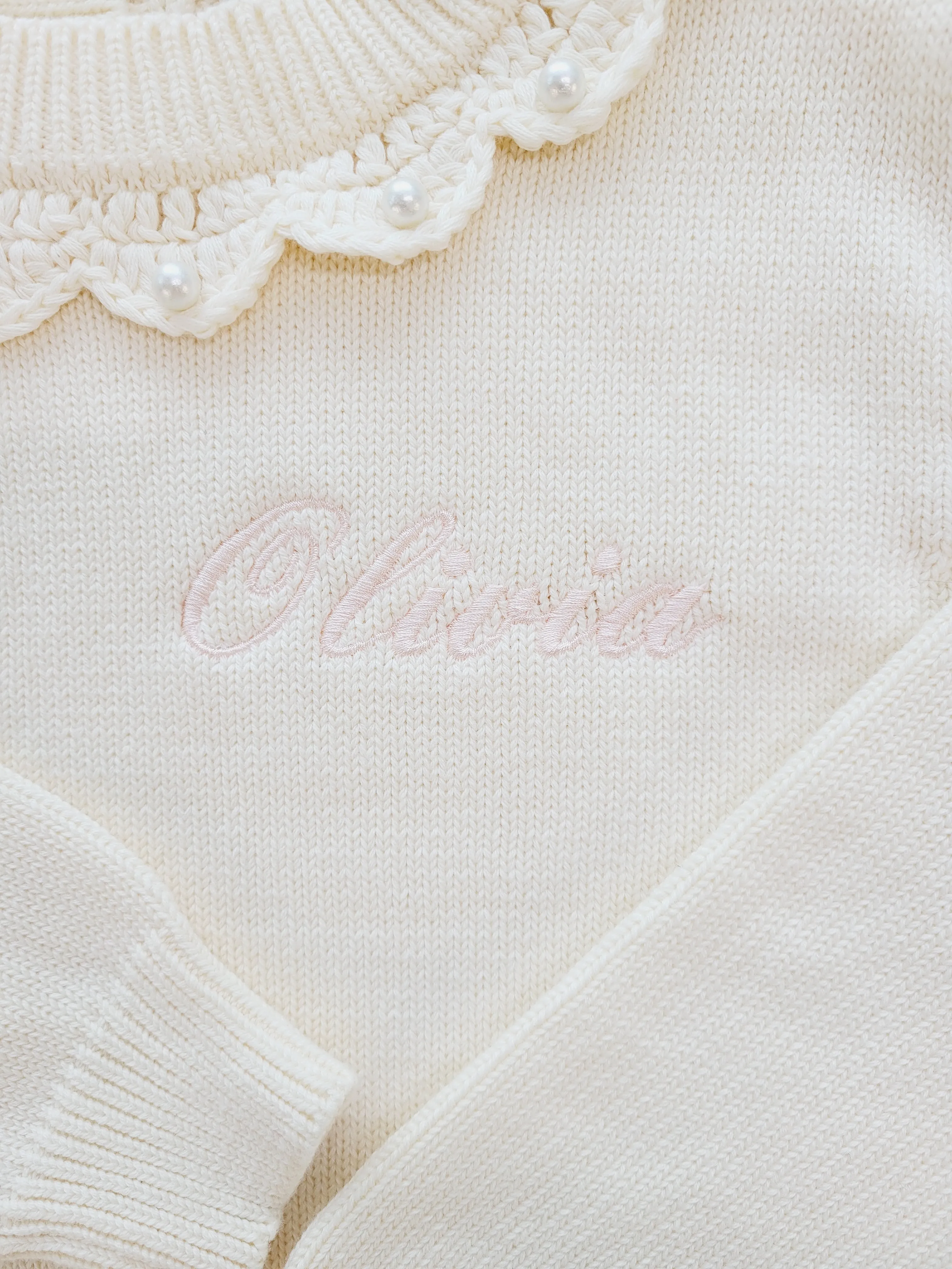 Personalized Ivory Sweater