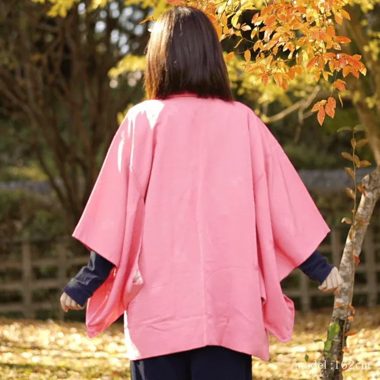 Pink with flower design haori