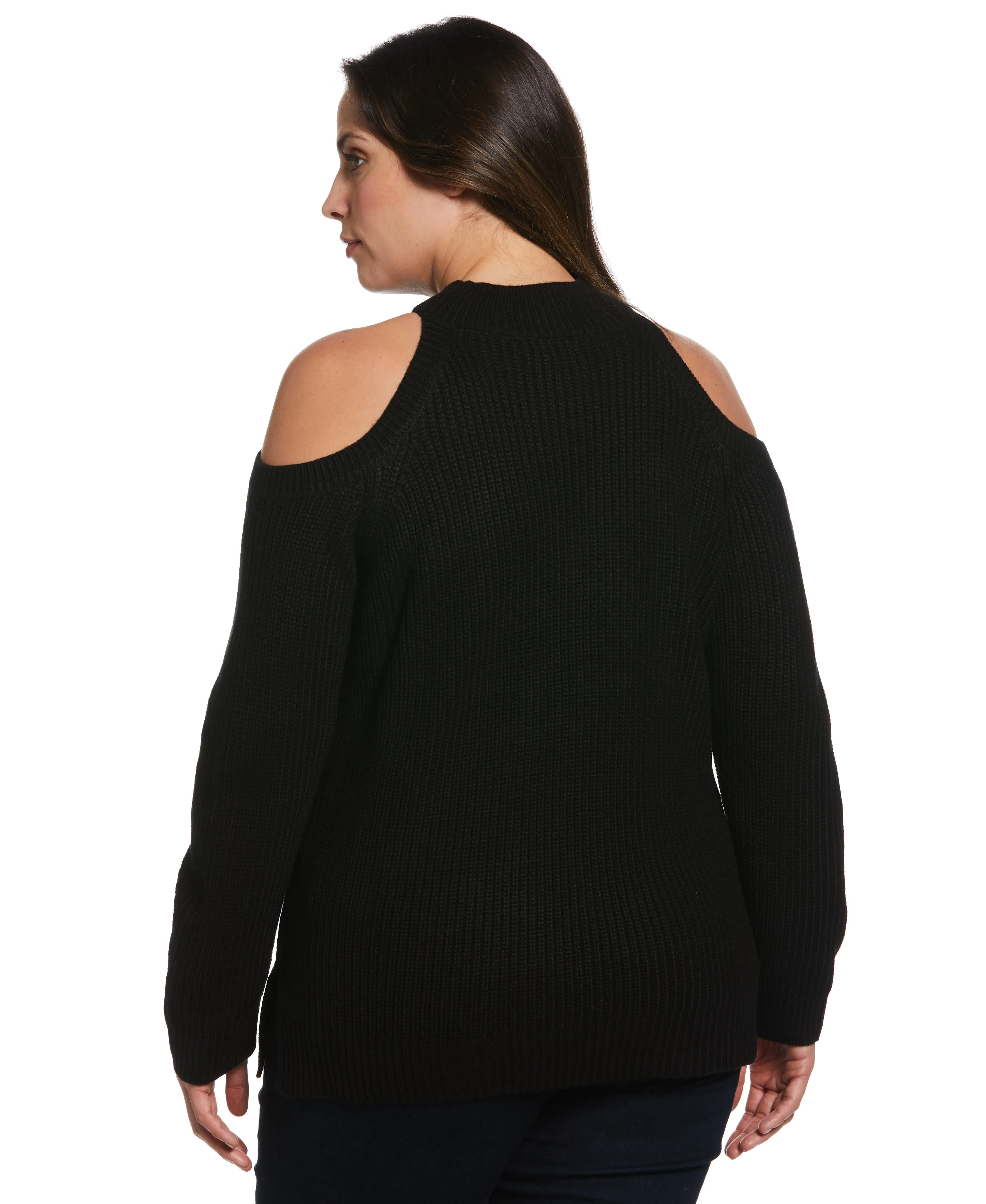 Plus Size Cold Shoulder Sweater Tunic