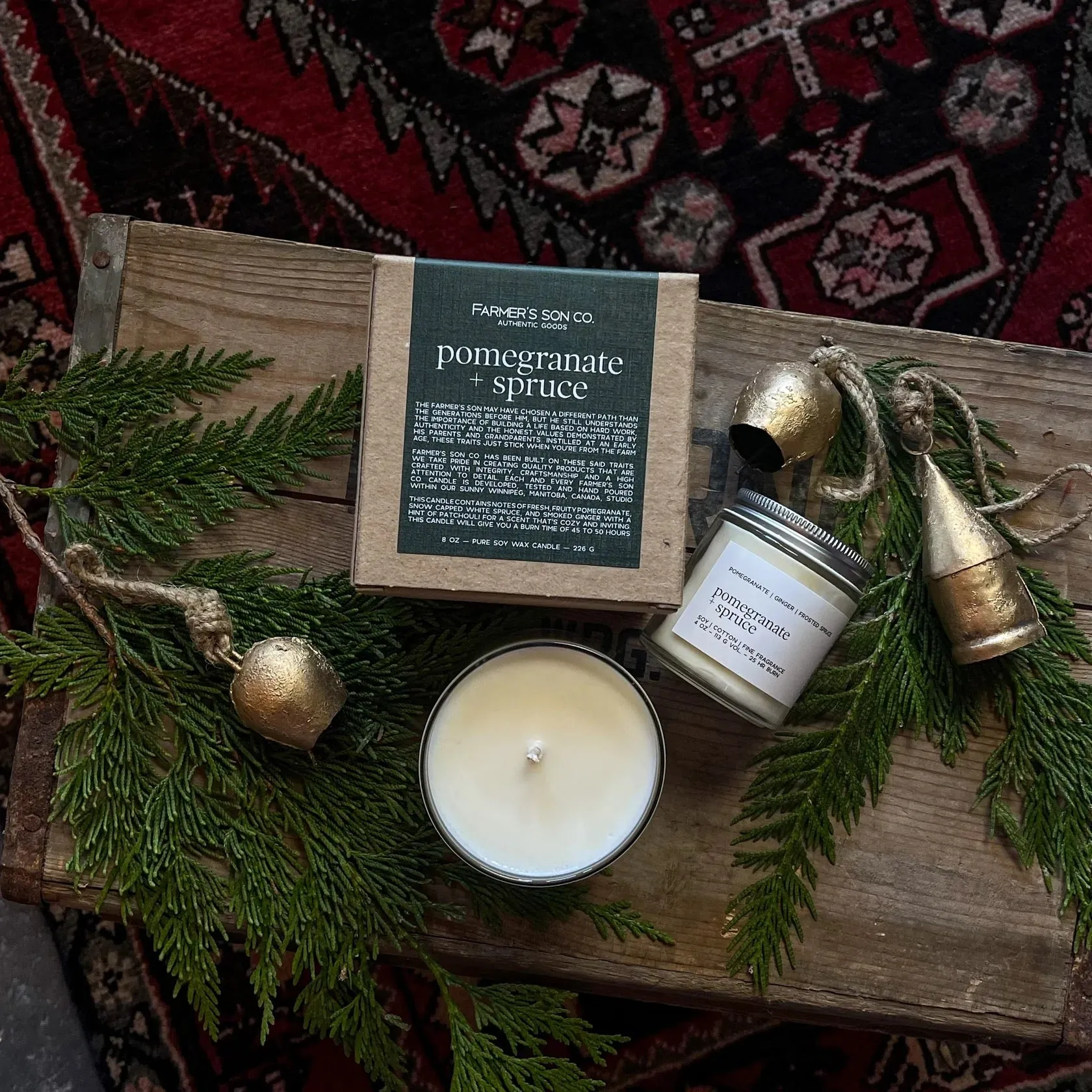 Pomegranate   Spruce Candle