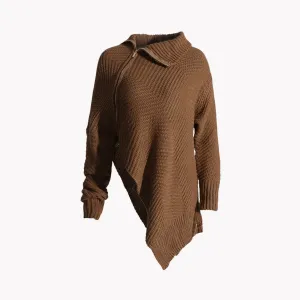 Pre Order:  Asymmetric Knitted Loose Sweater