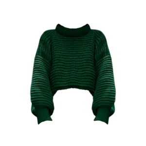 Pre Order: Balloon Sleeves Alpaca Knitted Sweater