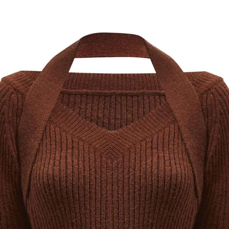 Pre Order:  Sexy Solid Hedge Knitted Sweater