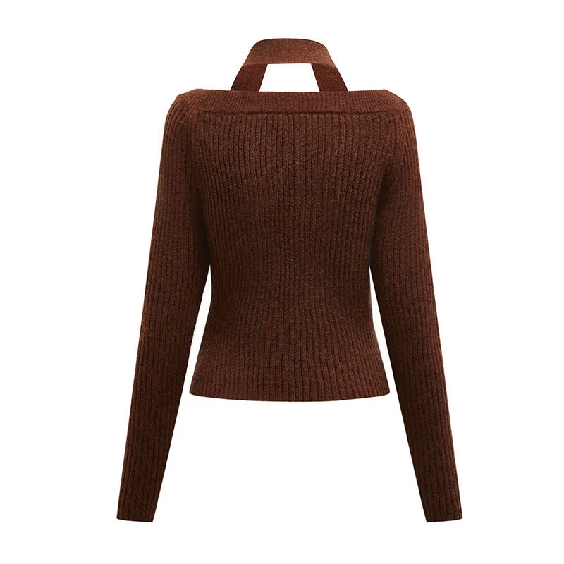 Pre Order:  Sexy Solid Hedge Knitted Sweater