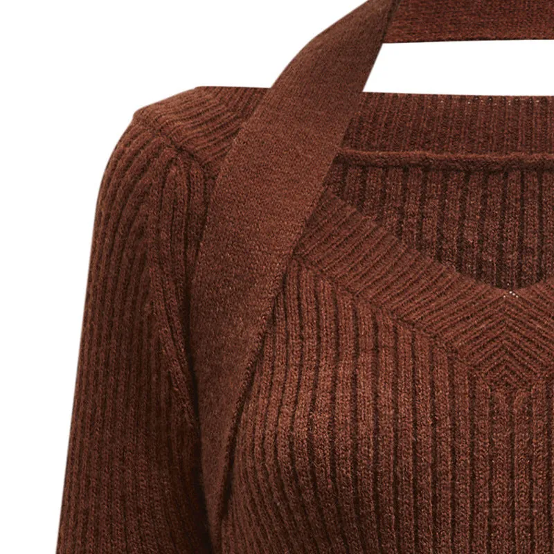 Pre Order:  Sexy Solid Hedge Knitted Sweater