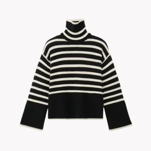 Pre Order:  Striped Wool Turtleneck Sweater