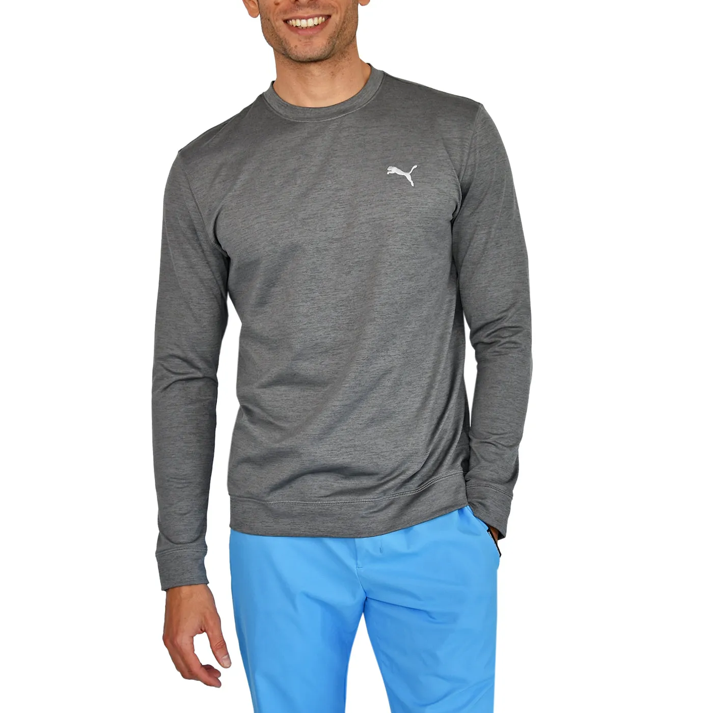 Puma Cloudspun Golf Crewneck - Quiet Shade Heather