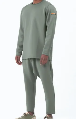 QL Futurx Relaxed Sweat & Ankle Jogger Set in Khaki