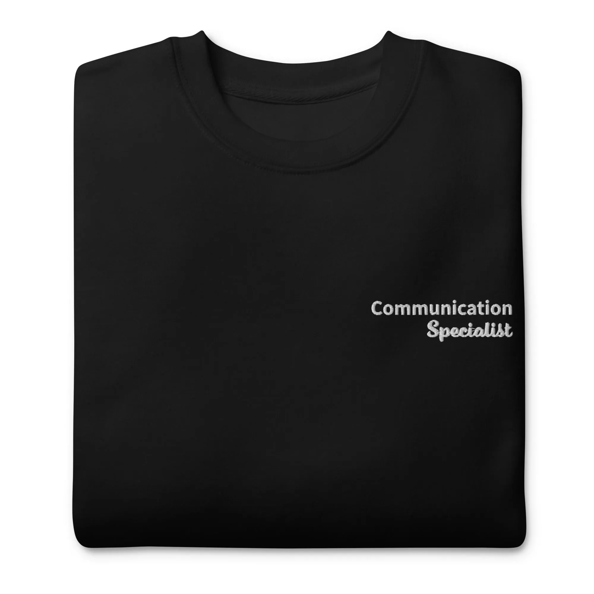 "Communication Specialist" Embroidered Sweater