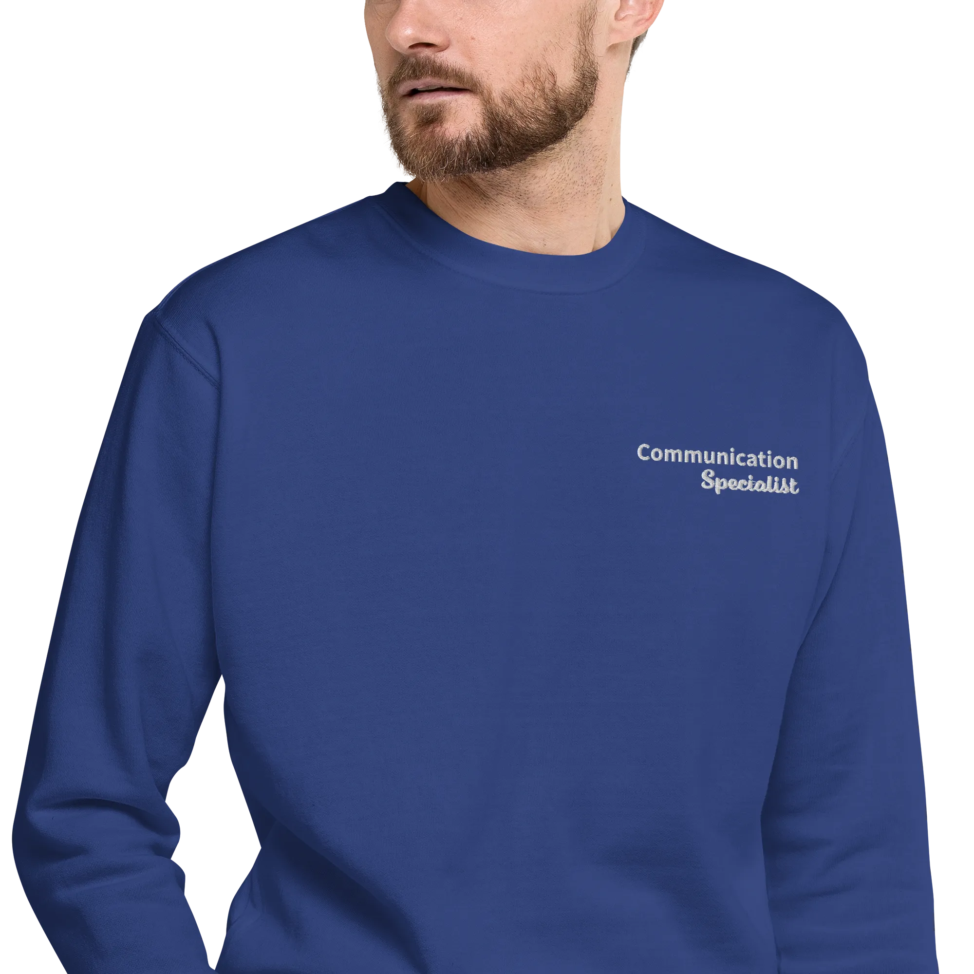 "Communication Specialist" Embroidered Sweater