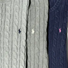 Ralph Lauren cableknit sweaters