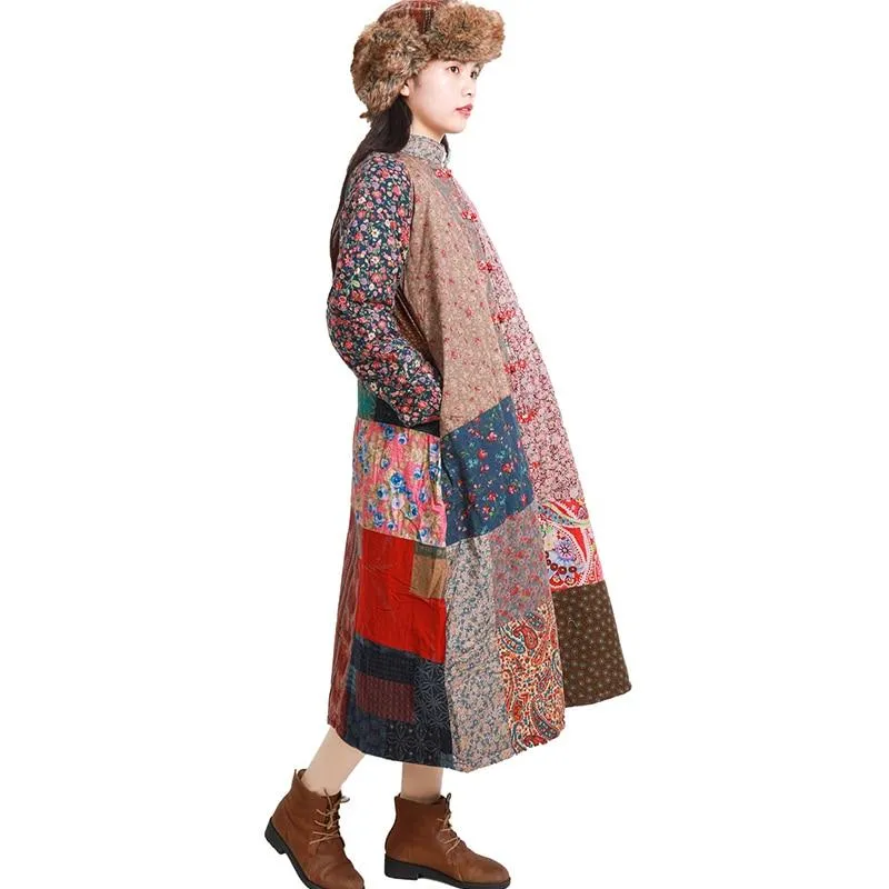 Random Patchwork Quilted Hippie Coat