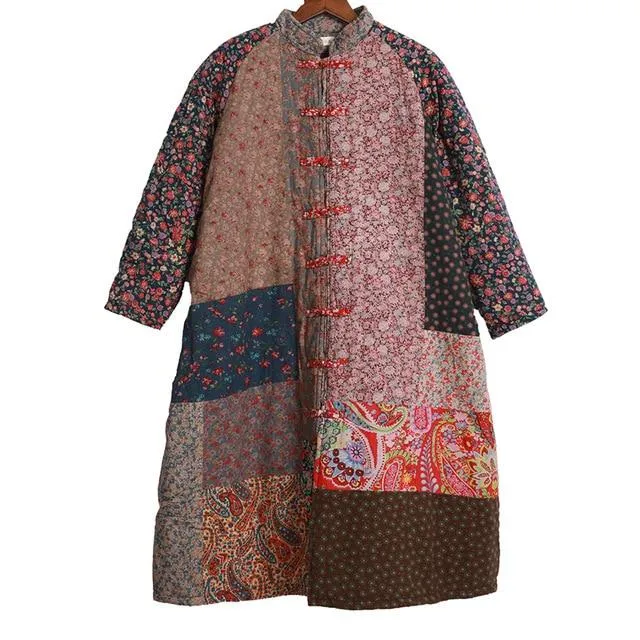 Random Patchwork Quilted Hippie Coat