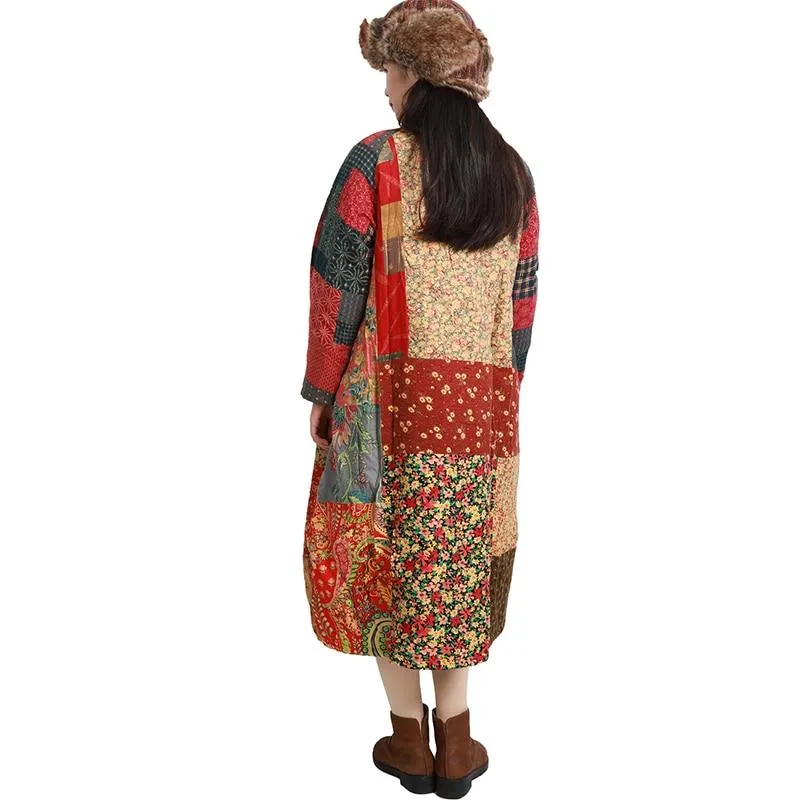 Random Patchwork Quilted Hippie Coat