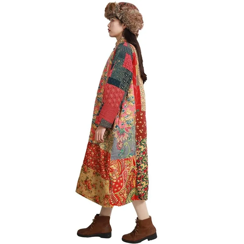 Random Patchwork Quilted Hippie Coat