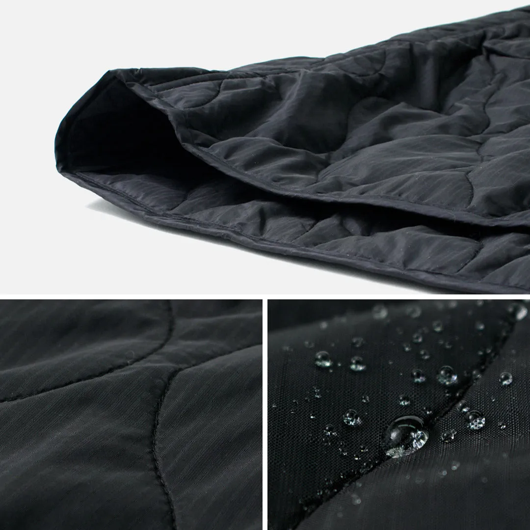 REMI RELIEF / Nylon Rip Gourd Quilted Coat Hoodie