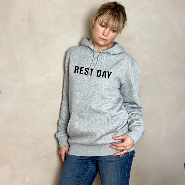 Rest Day Hoodie - printed (w)