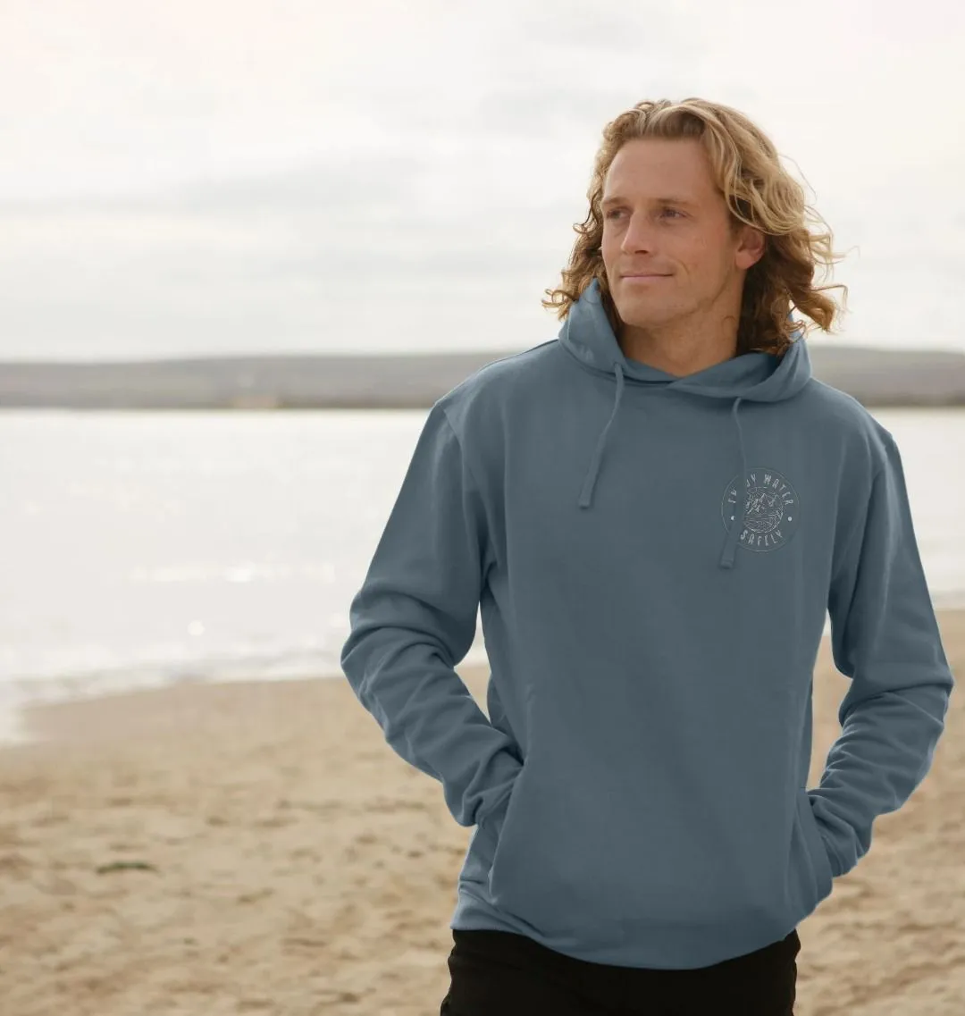 RLSS UK | Adventure Design Men's Hoodie | 100% Organic Cotton Hooded Sweatshirt