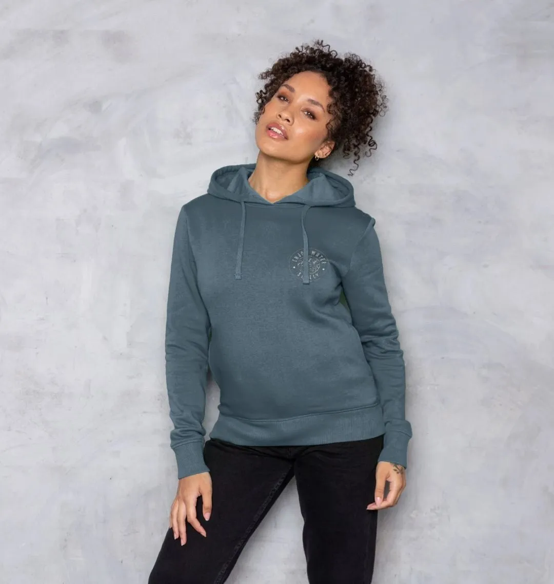 RLSS UK | Adventure Design Women's Hoodie | 100% Organic Cotton Hooded Sweatshirt for Ladies