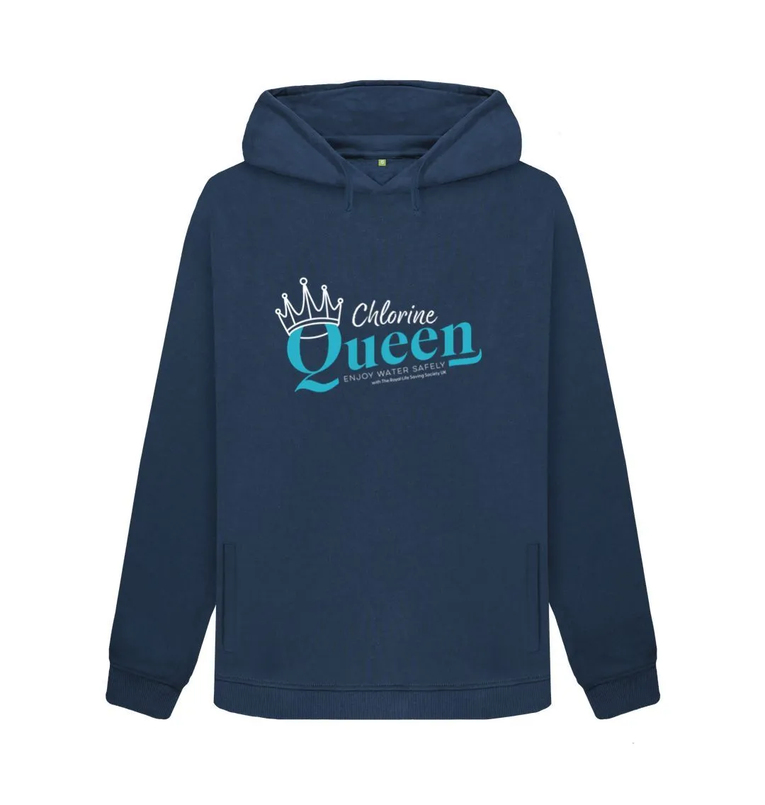 RLSS UK | Chlorine Queen Women's Hoodie | 100% Organic Cotton Hooded Sweatshirt for Ladies