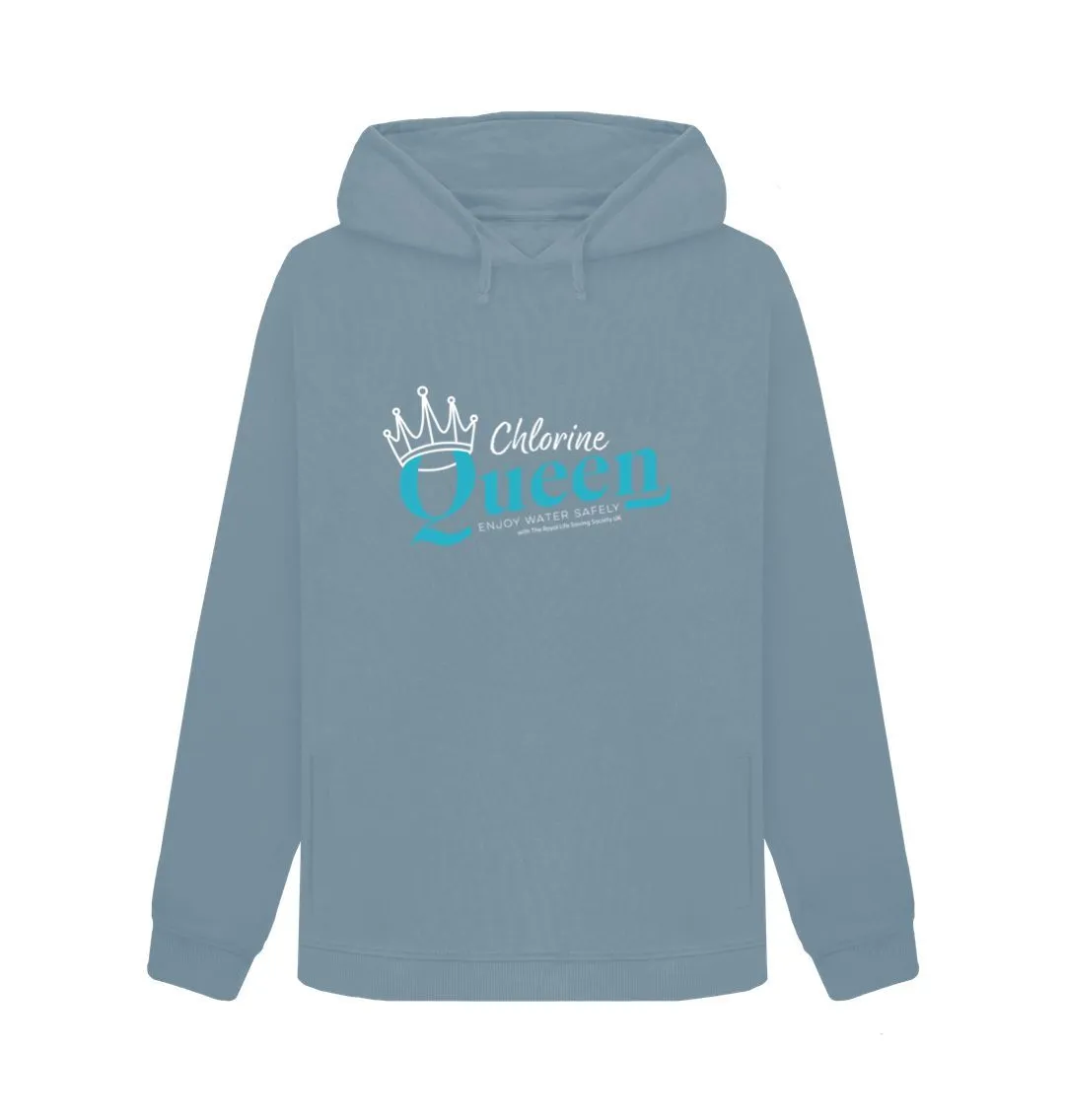 RLSS UK | Chlorine Queen Women's Hoodie | 100% Organic Cotton Hooded Sweatshirt for Ladies