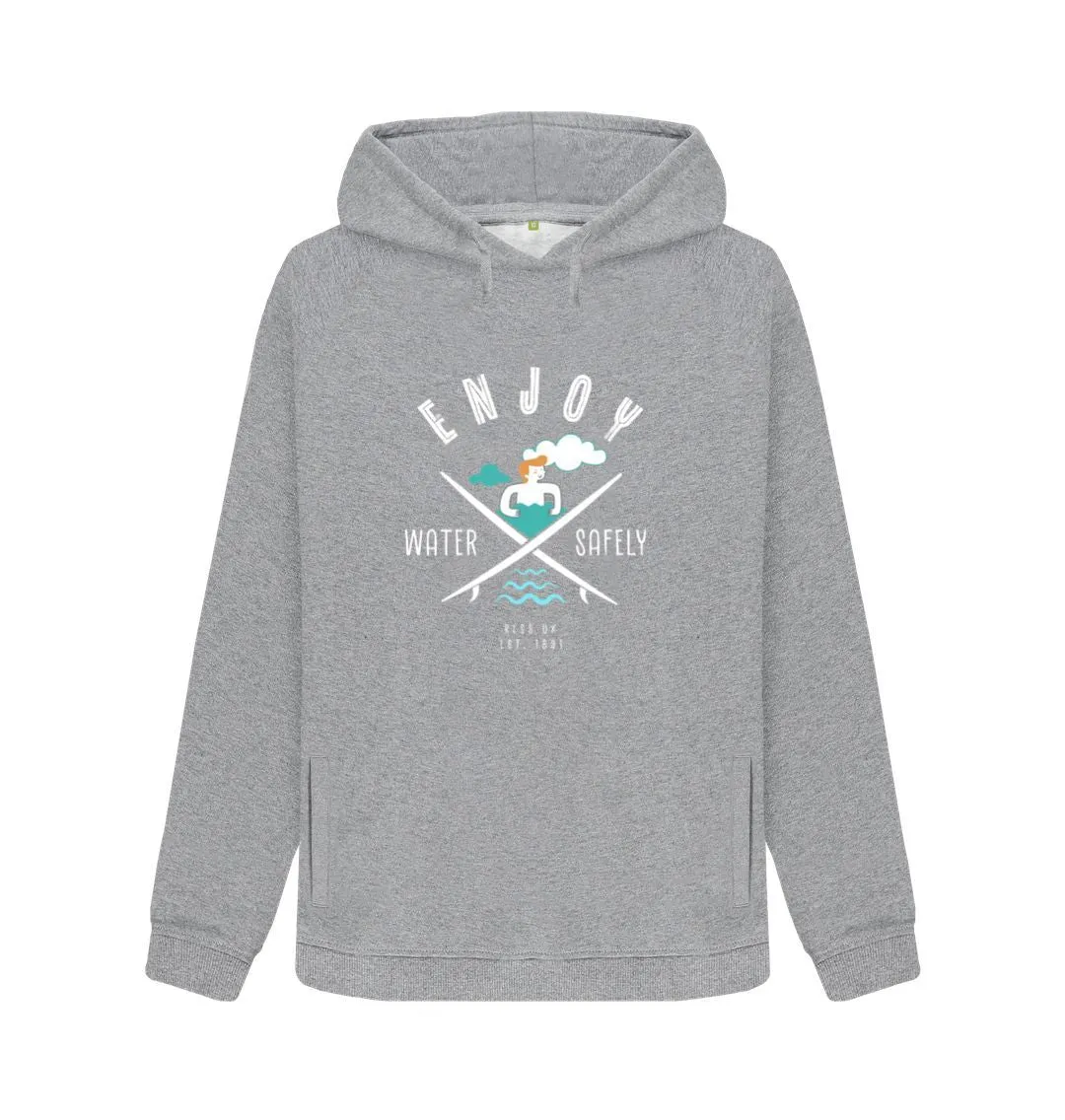 RLSS UK | Surf Design Women's Hoodie | 100% Organic Cotton Hooded Sweatshirt for Ladies