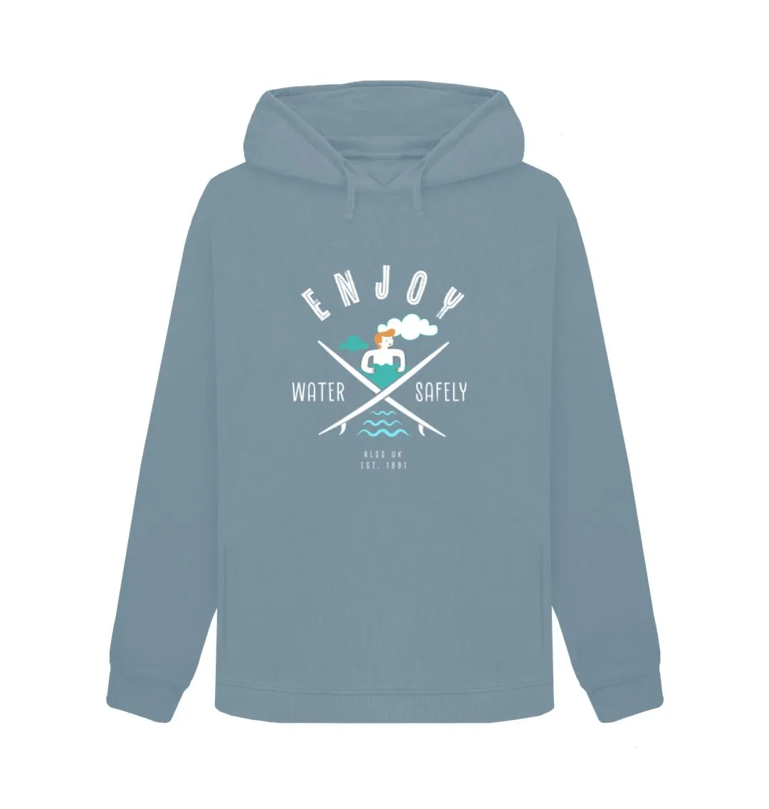 RLSS UK | Surf Design Women's Hoodie | 100% Organic Cotton Hooded Sweatshirt for Ladies