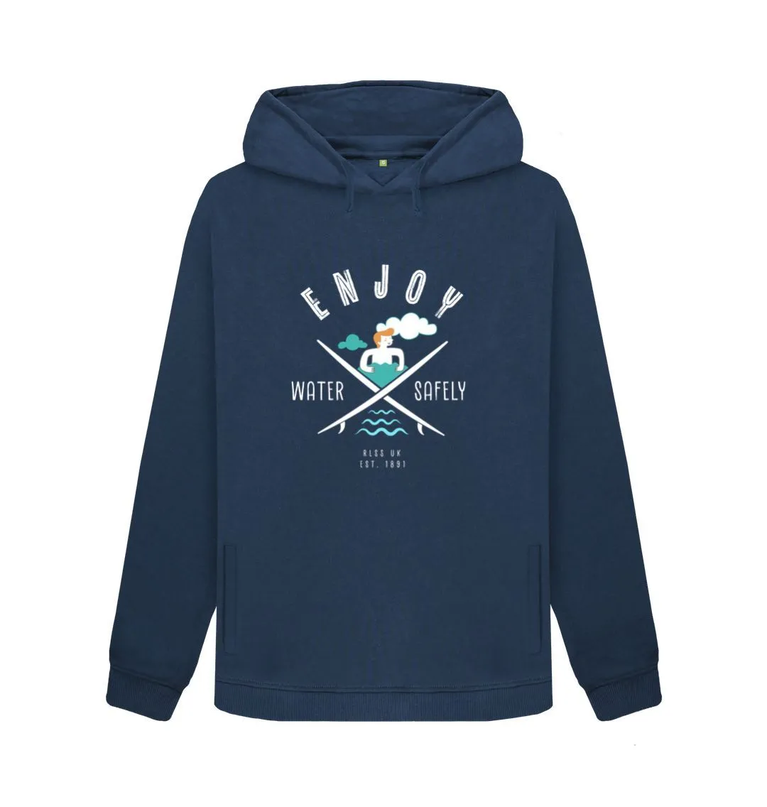 RLSS UK | Surf Design Women's Hoodie | 100% Organic Cotton Hooded Sweatshirt for Ladies